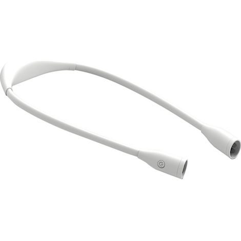 Lampe de lecture LED rechargeable, modèle tour de cou, réglable à 360 degrés, lampe de chevet, blanche. (1/5)