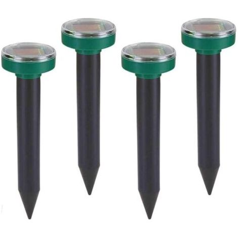 Répulsif pour insectes et animaux 4 répulsif solaire anti-taupe IP65 anti-taupe ultrasonique, anti-taupe, répulsif de campagnol, répulsif de campagnol, répulsif de taupe pour le jardin pelouse cour he (1/5)