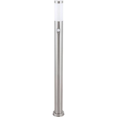 Borne jardin moderne détecteur E27 inox Rabalux 8268 (1/4)
