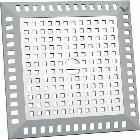 Attrape Cheveux Douche 12,2 x 12,2 cm Filtre Evier Cuisine de Carré en Acier Inoxydable Argenté Grille Evier Anti-Obstruction pour Douche de Salle de Bain, pour Salle de Bain et Cuisine (1/5)