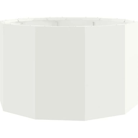 Fioriera rotonda di design moderno per esterni 60 x 60 x 35 cm atmosfera chic in acciaio bianco 020052979