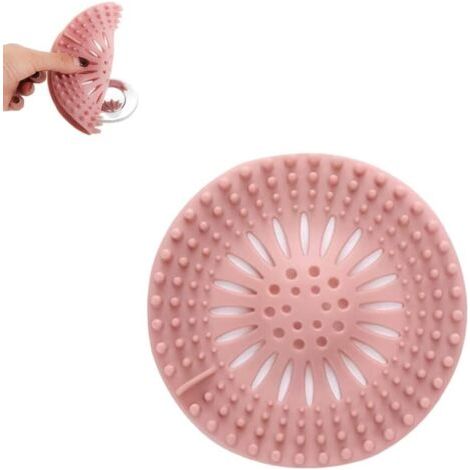 1 Pcs Protection de Drain de Silicone, Filtre Evier de Cuisine, Filtre de Couverture de Drain de Baignoire, Filtre D'éVier de Cuisine Et Salle de Bain.(Rose) (1/5)