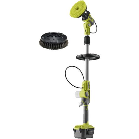 Confezione RYOBI - Spazzola telescopica - RWTS18-0 - 18V OnePlus - Senza batteria o caricabatterie - Testina RAKSCRUBH p