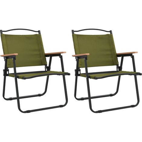 Maison Exclusive - Campingstühle 2 Stk. Grün 54x55x78 cm Oxford-G