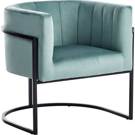 Armchair LARVIK II Velvet Mint Green