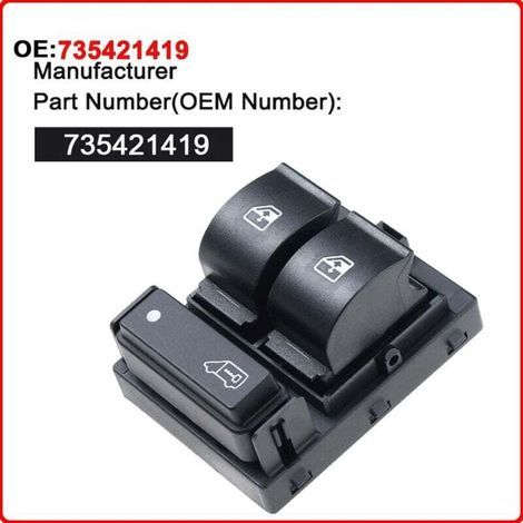 Bouton de commutation de fenêtre électrique de voiture pour relais Citroen Fiat Doblo Ducato Peugeot Boxer 735421419 (1/5)