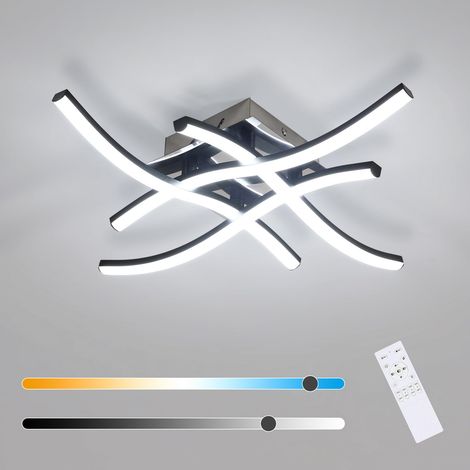 Plafonnier LED avec Télécommande, 28W 3000K-6500K 4 Barres (1/5)