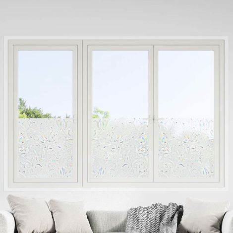 Fensterfolien 4 Stk. Matt Blumenmuster PVC