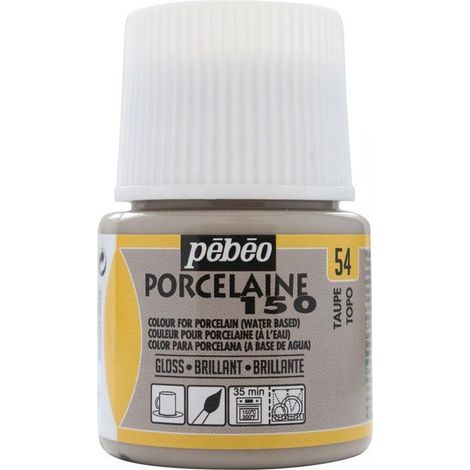 Flacon Peinture - P150 - Taupe - 45 ml - Brillant ou Mat - Résistant au Lave-Vaisselle (1/4)
