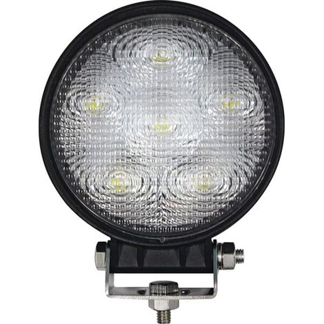 Lampe de travail LED ronde, 18 W, 1440 lm, 10/30 V, lumière diffuse, 6 LED, gopart LA15029 (1/5)