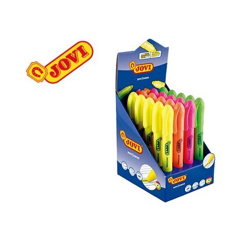 Marcador de cera gel jovi fluorescente expositor de 20 unidades colores surtidos