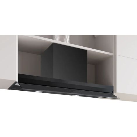 Bosch DBB97DP60. Potenza massima di estrazione: 699 m³/h, Tipo di estrazione: Aspirante/Filtrante, Classe di efficienza dinamica del fluido: B. Tipo: Integrato, Colore del prodotto: Nero, Tipo di c...