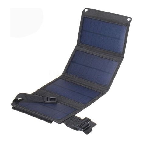 (Noir) 20w 5v Panneau solaire pliable Power Bank Chargeur Portable Camping en plein air (1/5)