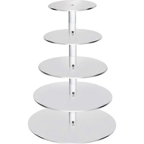 Présentoir à cupcakes rond en acrylique transparent et détachable, compatible avec les gâteaux et les desserts. (1/5)