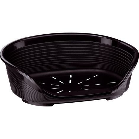 Ferplast SIESTA DELUXE  Cuccia in resina termoplastica. In varie misure e colori. Variante 8 - Misure: 82 x 59,5 x h 25 cm - Nero