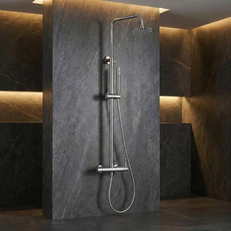Imex - Columna Ducha Monomando con Grifo Cromado Serie Monza