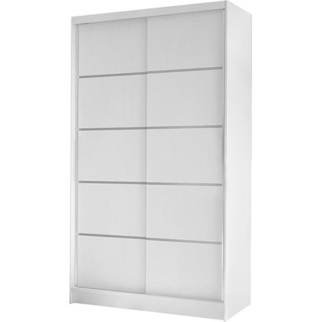 Armoire Closico Fractor IV, Blanc, 200x100x58cm, Portes d'armoire: Coulissantes, Nombre d'étagères: 4