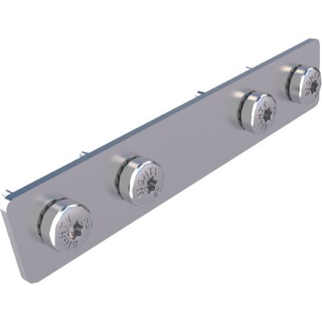 HSI Terra Systec Multiprofilverbinder high Aluminium Pressblank 100 x 19 x 2 mm - 2 Stk. Flachverbinder