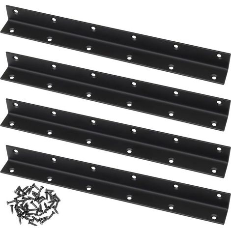 L Corner Brace, 2 Pack, 90 Degree Perforated Corner Brace, Heavy Duty Wood Brace, for Reinforcements, Repairs, Tables, Cabinets, Furniture - 275x27x27mm