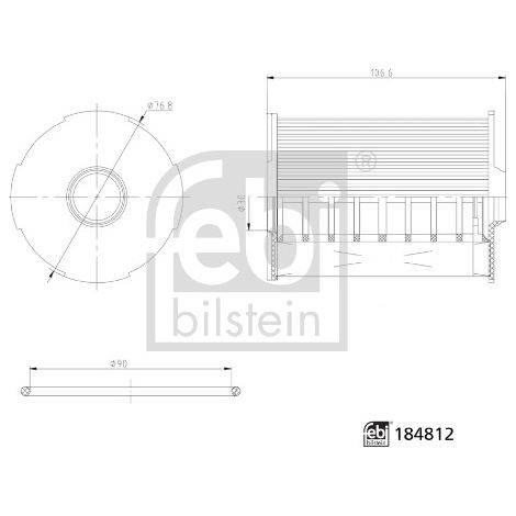 FEBI BILSTEIN 184812 Filtre à huile appropriées pour FIAT DUCATO