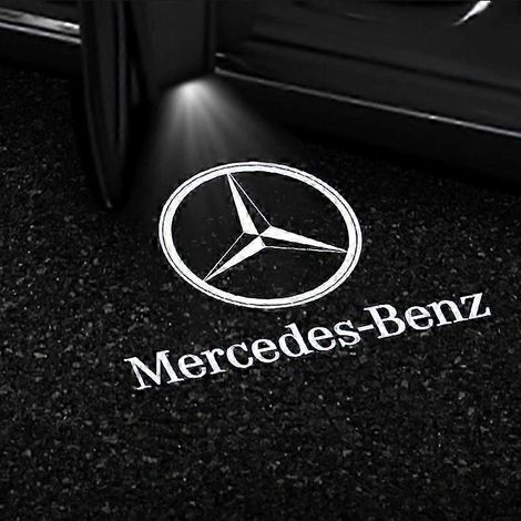 Lot de 2 éclairages de bienvenue pour portières de voiture avec projection personnalisée pour Mercedes Classe S W221, Vito, Sprinter, CLS, Classe E Coupé et Classe V (1/4)