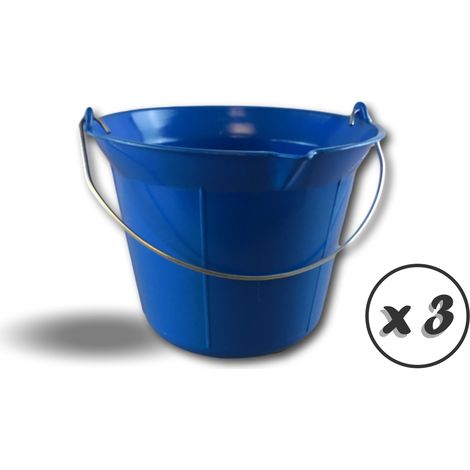 Seau ménage plastique à bec verseur - Lot de 3 - Seau 11 litres (1/5)