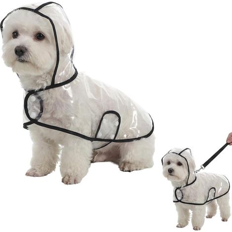 pièces - imperméable - manteau pour chien - imperméable pour animaux de compagnie - imperméable pour chien - imperméable transparent - taille L (1/5)