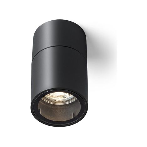 Lampada plafoniera SORANO da soffitto nero plastica 230V LED GU10 8W IP44
