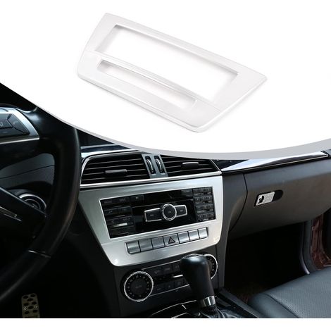 Garniture de panneau décoratif CD en ABS chromé pour console centrale de voiture pour Classe C W204 2010-2014 Accessoires (1/5)