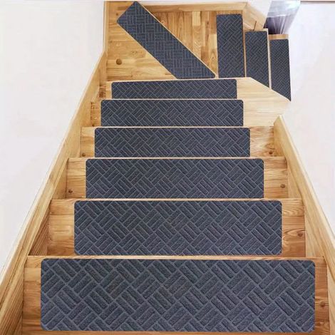 Tapis Anti-dérapant Pour Marches - 76 x 20 cm - Polyester - Pour Escaliers Intérieurs - 1 Pièce (1/5)