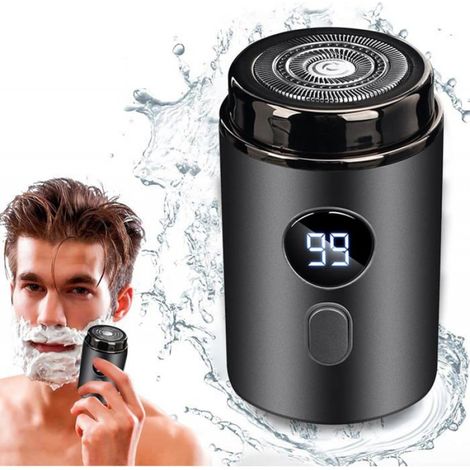 Rasoir Électrique - Portable Rechargeable USB - Étanche IPX7 - Usage Humide et Sec - Pour Homme - 3 Lames Auto-Affûtantes - 1 Pièce
