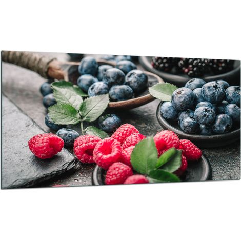 PLAQUE DE PROTECTION EN VERRE POUR CUISINIÈRE 90X52 FRUIT (1/5)