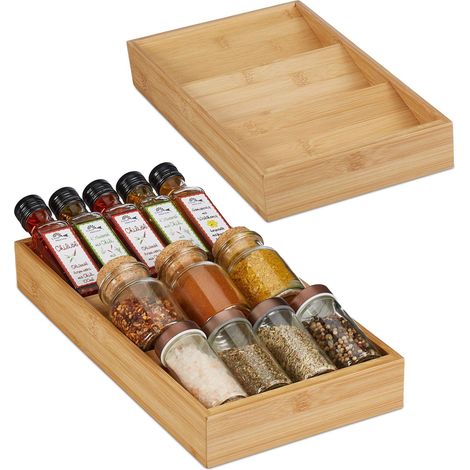 Set mit 2 bambus gewurzregalen fur schubladen 8