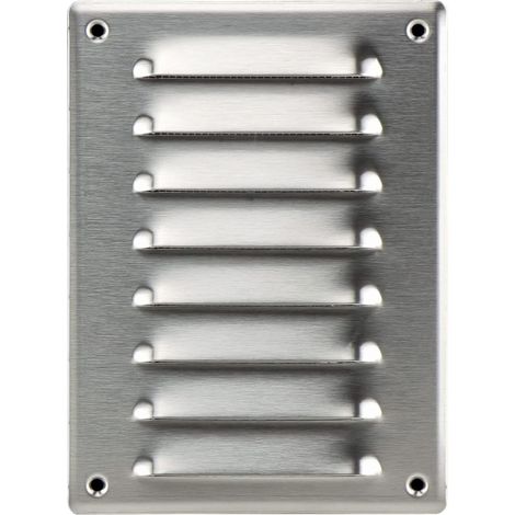 1 - Grille D'Aération - Registre D'Évacuation - Acier Galvanisé Avec Moustiquaire - Pour Mur Et Plafond - Argent - 14x19cm (1/5)