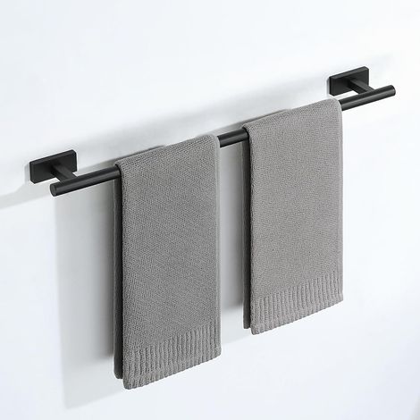 1 Porte-Serviettes Mural, 60 Cm, Acier Inoxydable Sus304, Noir, Pour Salle De Bain Et Cuisine (1/5)