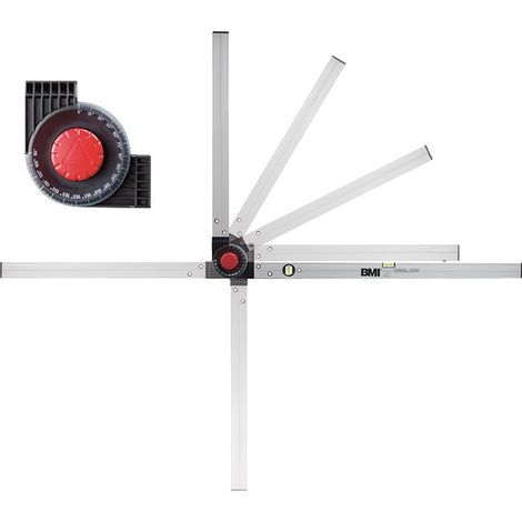BMI Medidor de ángulo WINKELSTAR Rango de medición 0-270 grados Longitud de brazo 80x60cm - 715 060 080