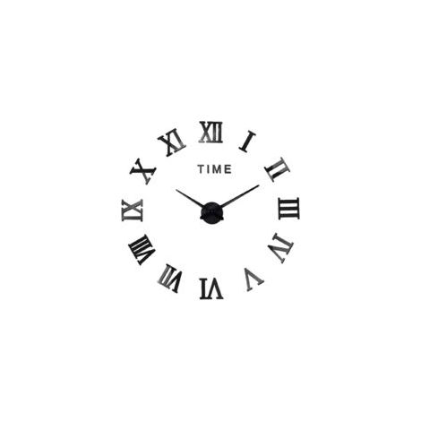 Horloge murale 3D à faire soi-même, moderne et silencieuse, grande horloge murale, autocollant miroir XXL-Crezuo