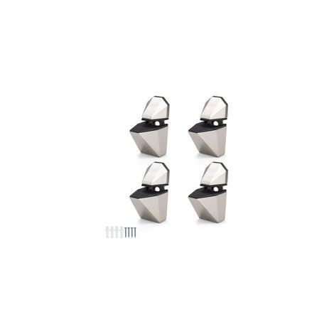 Lntyq 4-teiliges Glasregal-Set, Glasklemmen, geeignet für Glasstärken von 3 bis 16 mm, Wandregalhalterungen für Wohnzimmer, Küche, Schlafzimmer (1/5)