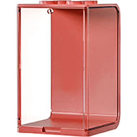 Vitrine de présentation pour figurines - Boîte de rangement transparente en ABS empilable pour collections et miniatures - Support d'exposition rouge (1/5)
