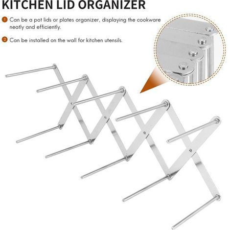 Deux accessoires de cuisine extensibles et créatifs, des paniers vapeur pliables multifonctionnels en acier inoxydable