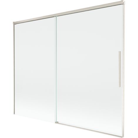 Paravento doccia Mexen Rox 2 ante scorrevoli 190 x 150 cm, trasparente, nichel spazzolato - 8C9-190-001-97-00