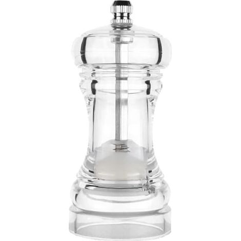 Moulin à poivre transparent, outil de broyage et de concassage, flacon à assaisonnement résistant à l'usure, accessoire de cuisine, 10 cm (1/5)