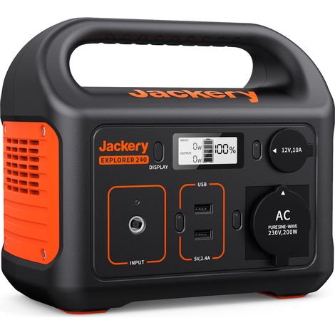 Jackery Explorer 240 Powerstation Li-Ion Black, Orange