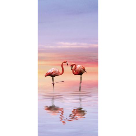 Flamingo , intissé photo mural, 90 x 202 cm, 1 part (1/3)