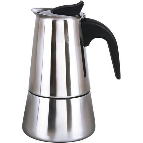 Cafetière italienne - ROYAL SWISS - 6 tasses - Inox 18/10 - Compatible tous feux - Gris