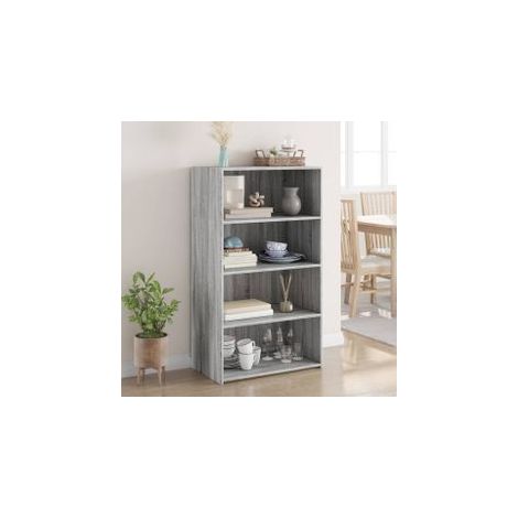 Buffet haut sonoma gris 70x41x124 bois d'ingénierie (1/5)