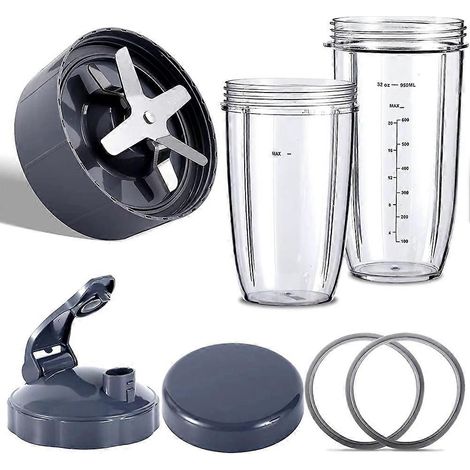 Mixeur tasse ensemble pour Nutribullet mixeurs 900W Pro extracteur lame 32Oz 24Oz Huge tasses mixeur pièces de rechange (1/5)