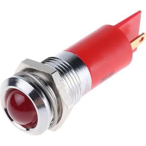 Voyant LED lumineux Rouge RS PRO, dia. 14mm, 2.2V c.c. ( Prix pour 1 )