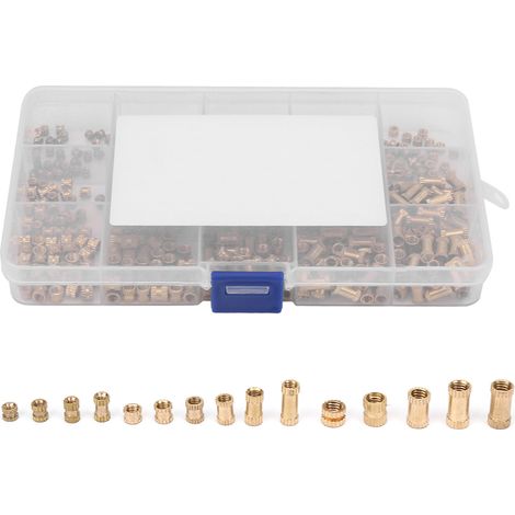 450Pcs Molded in Insert Embedded Nut Knurled Brass Nut Fastening Accessories (1/5)