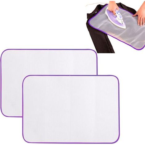 Alfombrilla de planchado de 2 piezas, Paño protector resistente al calor para planchar, Mini tabla de planchar, 4060cm, Morado, Poliéster (1/5)